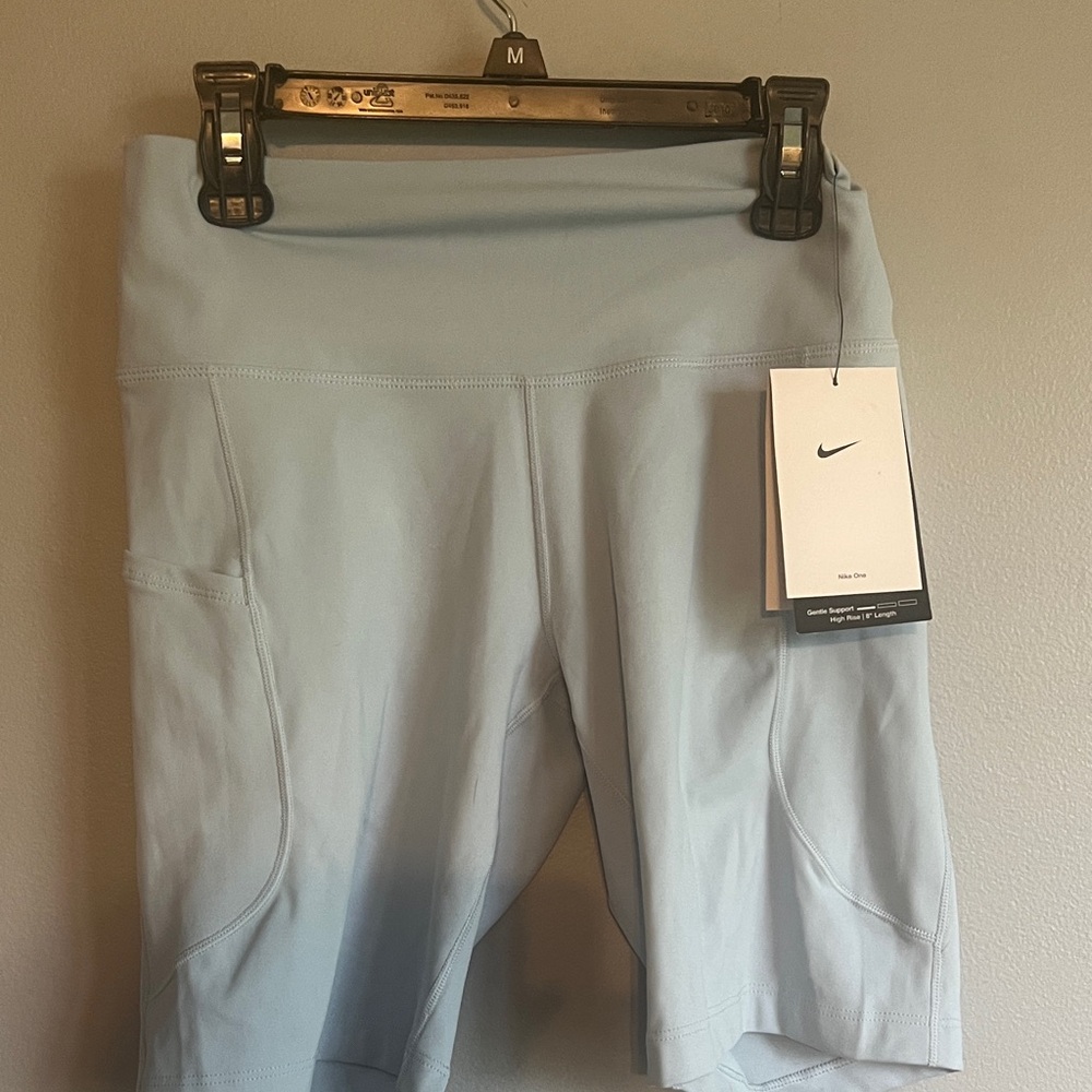Nike Women’s Pale Blue High-Rise Bike Shorts